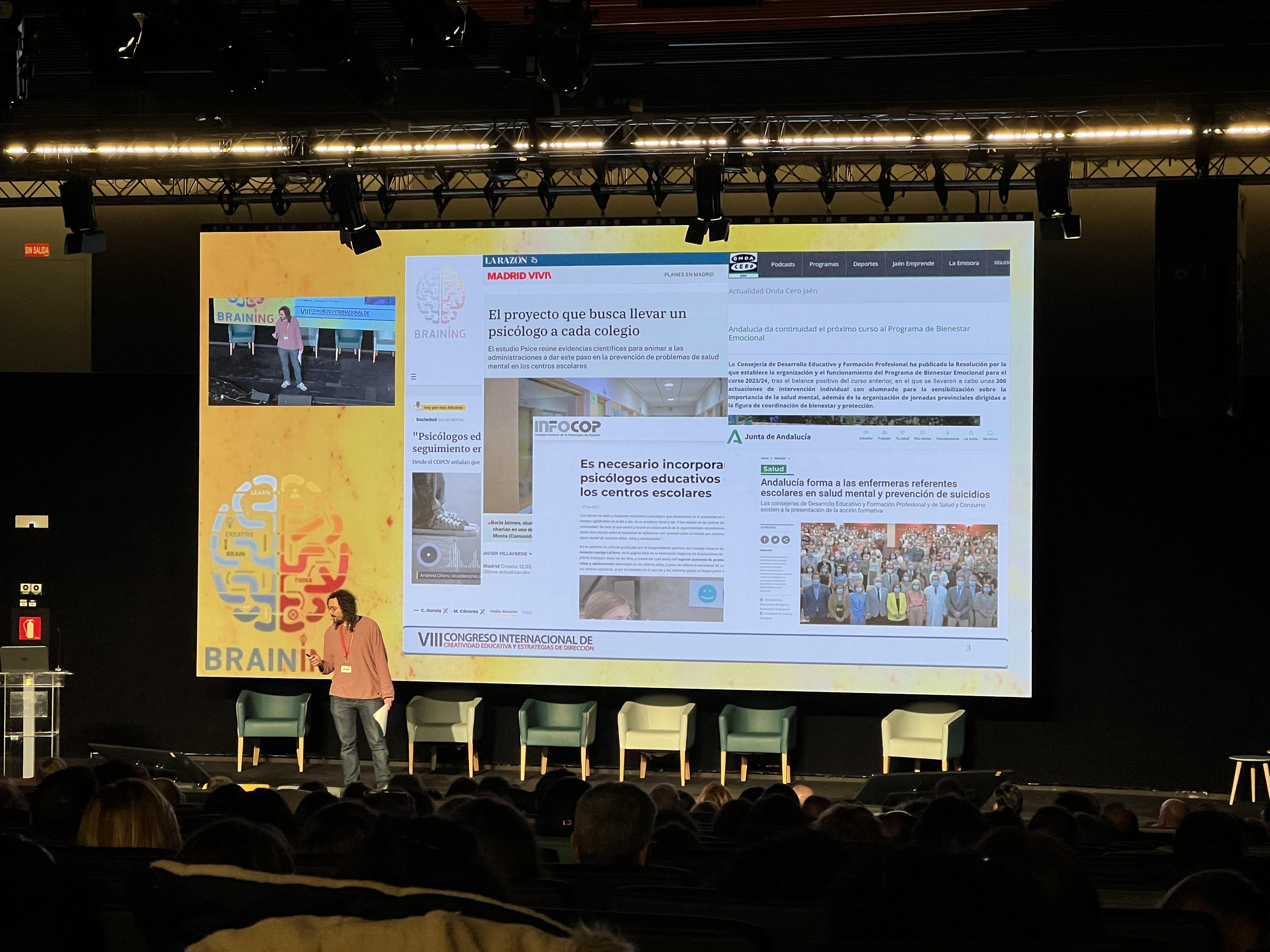 Ponencias educativas en el congreso Braining 2024 en el cual participó la marca CreoO.